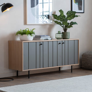 Contemporary sideboard with black doors 