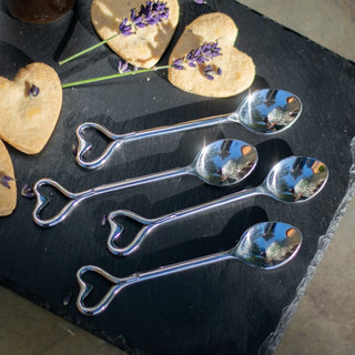 Set Of Four Amore Coffee Spoons