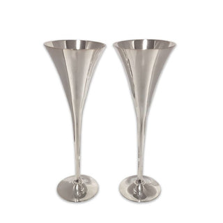 Pair Of Silver Plated Polished Champagne Chalices