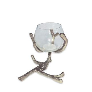 Silver Branch Single Tea Light Holder