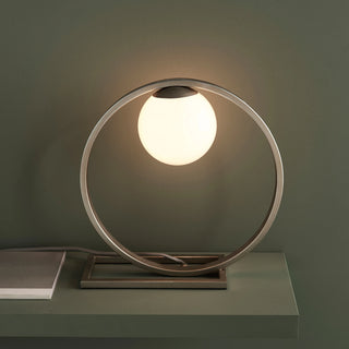 Enzo 1 Table Lamp Brushed Silver - KC at HOME