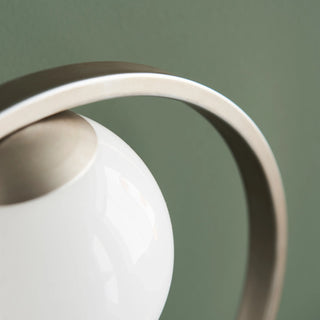 Enzo 1 Table Lamp Brushed Silver - KC at HOME