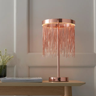 Zelma 1 Table Lamp Brushed Copper - KC at HOME
