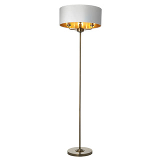 Highclere 3 Floor Light Antique Brass - KC at HOME