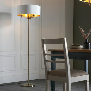 Highclere 3 Floor Light Antique Brass - KC at HOME