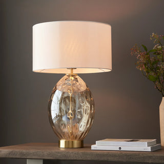 Elin Dimple Table Lamp Champagne - KC at HOME
