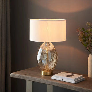Elin Dimple Table Lamp Champagne - KC at HOME
