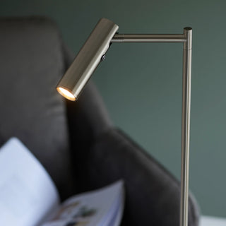 Dedicated Reader 1 Floor Lamp Satin Nickel - KC at HOME