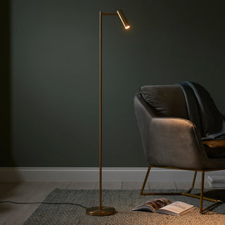 Dedicated Reader 1 Floor Lamp Satin Warm Brass - KC at HOME