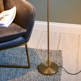 Dedicated Reader 1 Floor Lamp Satin Warm Brass - KC at HOME