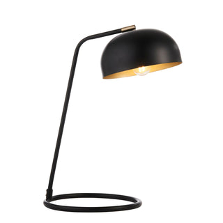 Brair 1 Table Lamp Matt Black & Antique Brass - KC at HOME