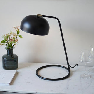 Brair 1 Table Lamp Matt Black & Antique Brass - KC at HOME