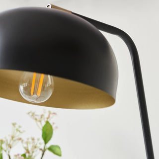 Brair 1 Table Lamp Matt Black & Antique Brass - KC at HOME