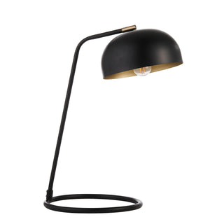 Brair 1 Table Lamp Matt Black & Antique Brass - KC at HOME