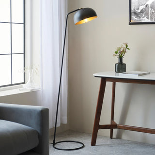 Brair 1 Floor Light Matt Black & Antique Brass - KC at HOME