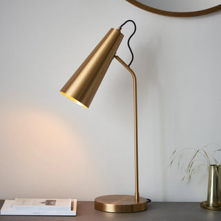 Karna 1 Table Lamp Antique Brass - KC at HOME