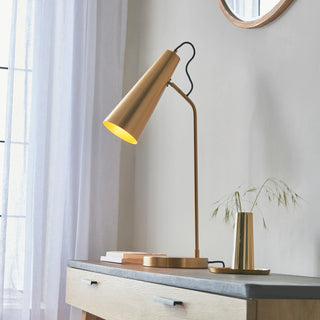 Karna 1 Table Lamp Antique Brass - KC at HOME