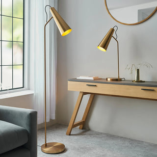 Karna 1 Table Lamp Antique Brass - KC at HOME