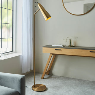 Karna 1 Floor Light Antique Brass - KC at HOME