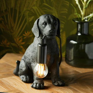 Labrador Puppy Table Lamp Black - KC at HOME