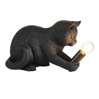 Kitten Table Lamp Black - KC at HOME