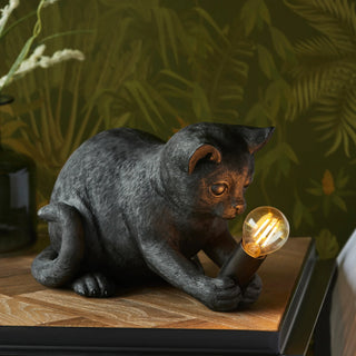 Kitten Table Lamp Black - KC at HOME