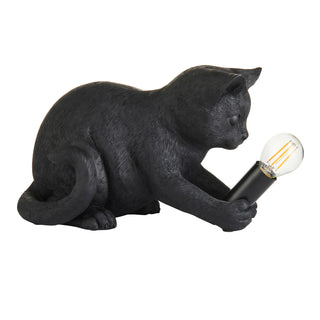 Kitten Table Lamp Black - KC at HOME