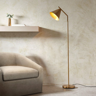 Cape Floor Light Antique Brass - KC at HOME