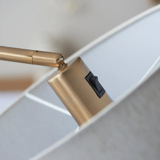 Clement Floor Lamp Brushed Aged Brass - KC at HOME