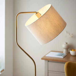 Clement Floor Lamp Brushed Aged Brass - KC at HOME