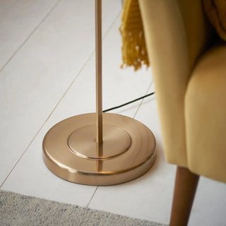 Clement Floor Lamp Brushed Aged Brass - KC at HOME