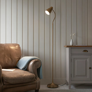Classic Flexi Floor Lamp Brushed Aged Brass - KC at HOME