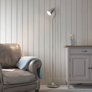Classic Flexi Floor Lamp Bright Nickel - KC at HOME