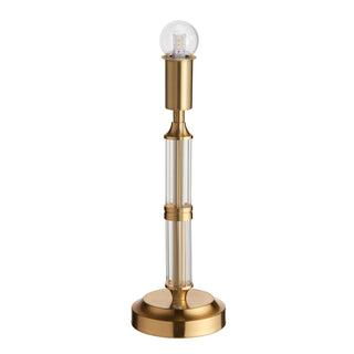 Morton Rechargeable Table Lamp Brushed Aged Brass - KC at HOME