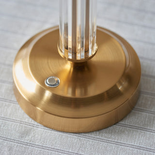 Morton Rechargeable Table Lamp Brushed Aged Brass - KC at HOME