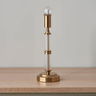 Morton Rechargeable Table Lamp Brushed Aged Brass - KC at HOME