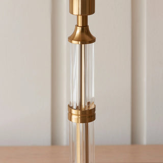 Morton Rechargeable Table Lamp Brushed Aged Brass - KC at HOME