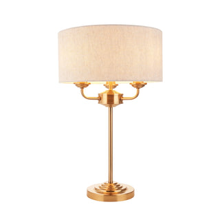 Highclere 3 Table Lamp Vintage Brass - KC at HOME