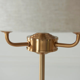 Highclere 3 Table Lamp Vintage Brass - KC at HOME