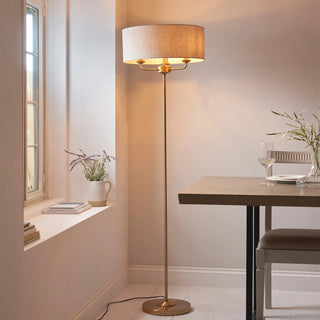 Highclere 3 Floor Lamp Vintage Brass - KC at HOME
