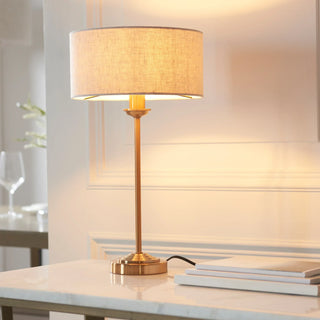 Highclere 1 Table Lamp Vintage Brass - KC at HOME