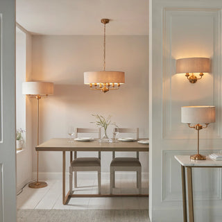 Highclere 1 Table Lamp Vintage Brass - KC at HOME