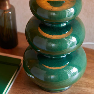 Monroe Table Lamp Gloss Green Reactive Glaze - KC at HOME