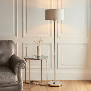 Highclere Floor Lamp Brushed Chrome - KC at HOME