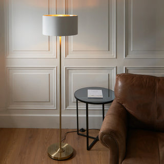 Highclere Floor Lamp Antique Brass - KC at HOME