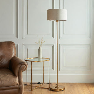 Highclere Floor Lamp Vintage Brass - KC at HOME