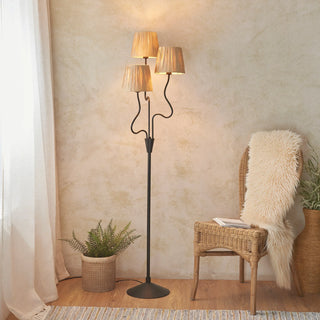 Wriggle 3 Floor Lamp Matt Black - KC at HOME