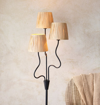 Wriggle 3 Floor Lamp Matt Black - KC at HOME