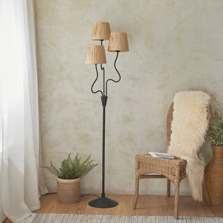 Wriggle 3 Floor Lamp Matt Black - KC at HOME