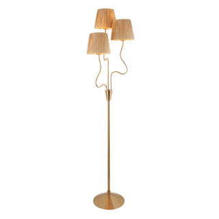 Wriggle 3 Floor Lamp Brushed Aged Brass - KC at HOME